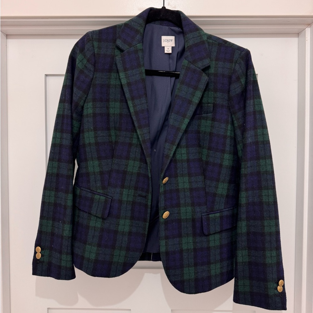 Jcrew Blazer Tweed Tartan pattern NWOT